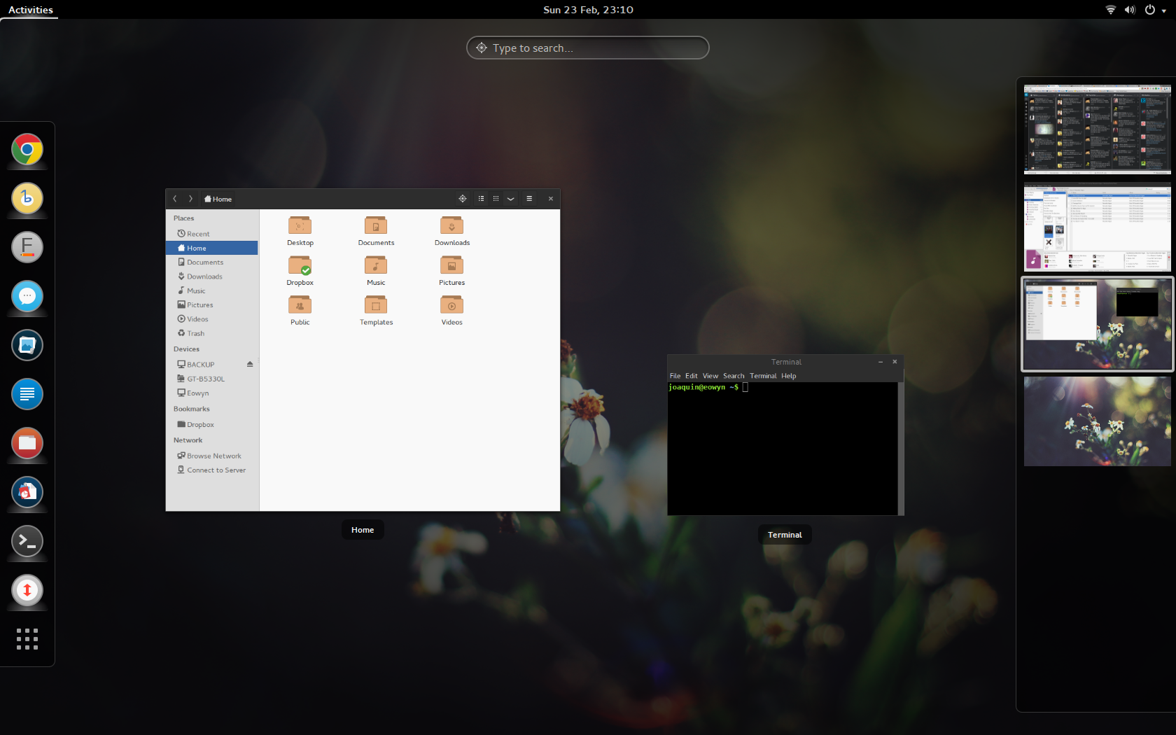 Mi desktop actual con GNOME 3.