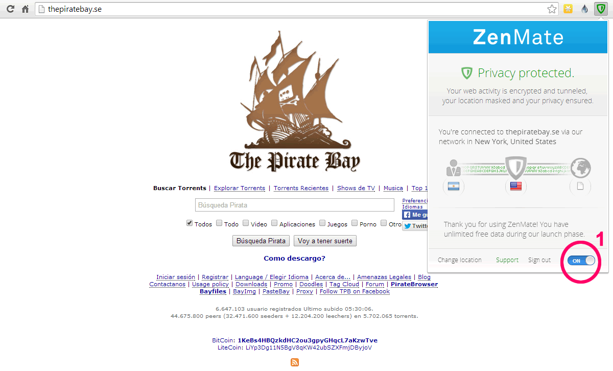 Entrar a The Pirate Bay con Proxy