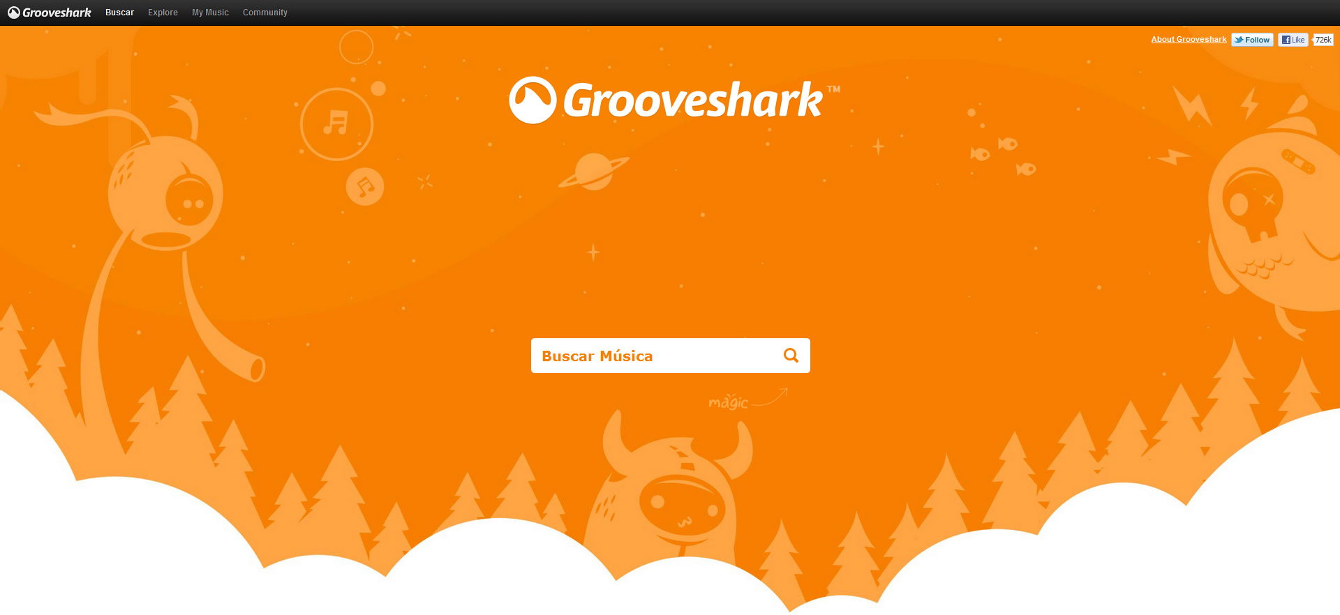 La Interfaz de Grooveshark ya era de excelencia allá por 2011.