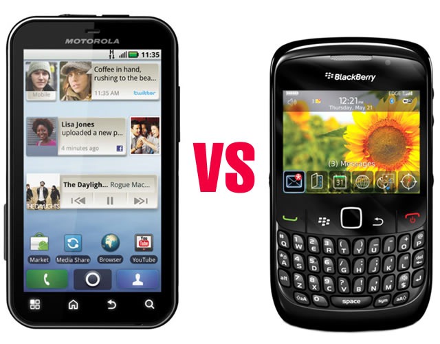 Android versus Blackberry por u$s 250