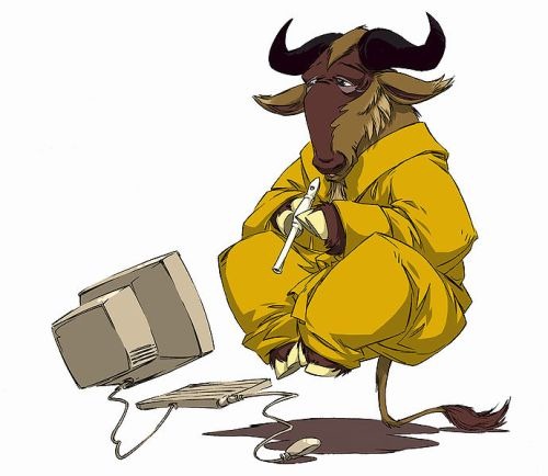 GNU levitando
