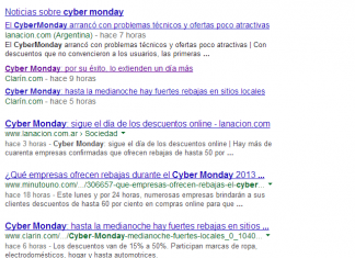 Cyber monday Argentina 2013 (y otra vez el humo)