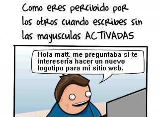 Cómo te ven cuando usás solamente mayúsculas (CAPS)