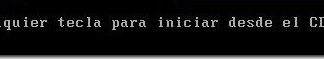 Inicia el CD de Windows sin presionar una tecla.