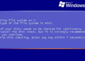 El disco necesita ser comprobado…