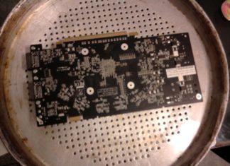 Placas al horno (literalmente) Placa de video en horno