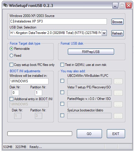 Mendigar en frente de Sufijo Instalar Windows XP desde un Pendrive o disco USB - Tecnovortex