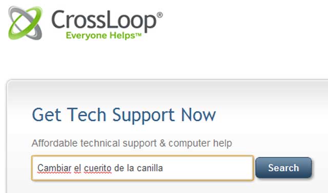 Un ejemplo de búsqueda de técnicos en CrossLoop